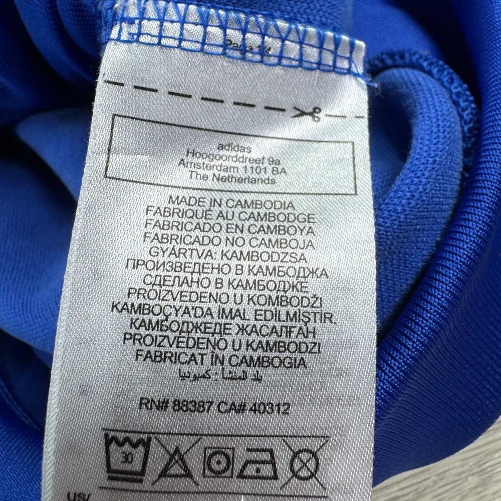Adidas Originals Men's Track Jacket Blue White 3-Stripe Full Zip XS Retro